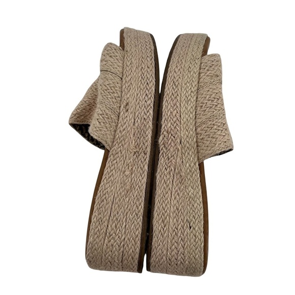 Blowfish Tan Platform Espadrille Slide Sandals Size 7 1/2 Women’s - Picture 4 of 8